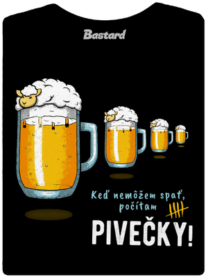 Pivečka dámske tričko s lemom Black