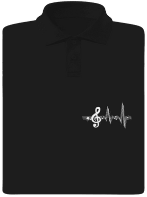 Žijem muzikou pánska polokošeľa Black