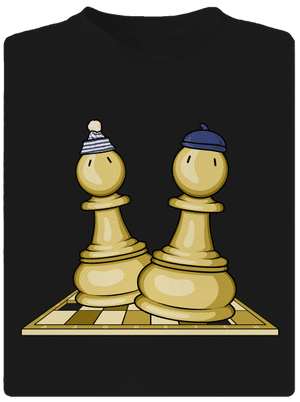 Šach a Mat pánske športové tričko Black