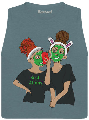 Best aliens dámske tielko voľné Heather Deep Teal