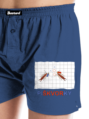 Škvorí piškvorky pánske trenky Blue