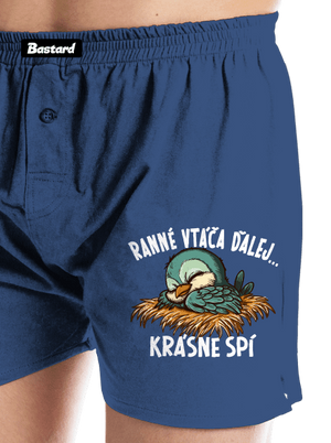 Ranné vtáča spí pánske trenky Blue