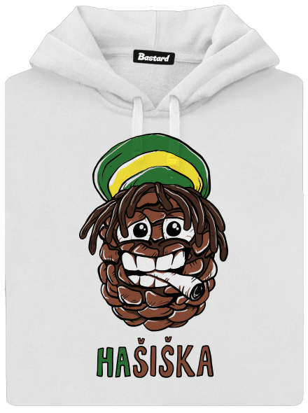 Hašiška dámska mikina klokanka White