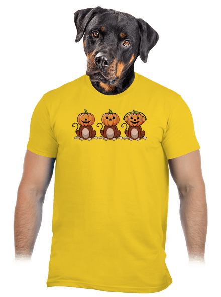 Halloween opičky pánske tričko Gold