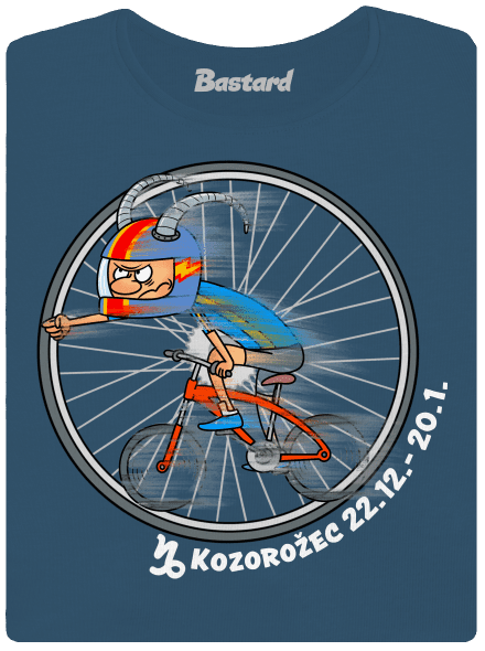 Cyklistický horoskop: Kozorožec dámske tričko prémium Petrol Blue