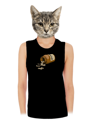 Music Pills dámske tielko voľné Black