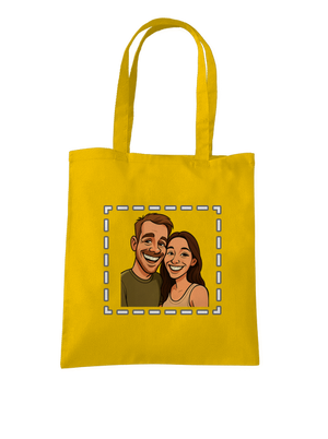 Karikatúra z vlastnej fotky taška Sunflower