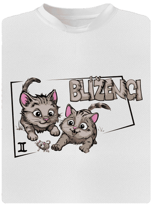 Mačací horoskop: Blíženci detské športové tričko White