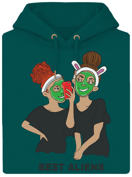 Best aliens unisex mikina premium Emerald Green
