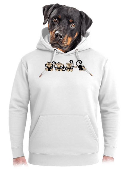 Opica unisex mikina premium Snowwhite