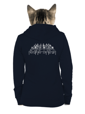 Cimrman: Debil, blbeček dámska mikina na zips Navy Mal