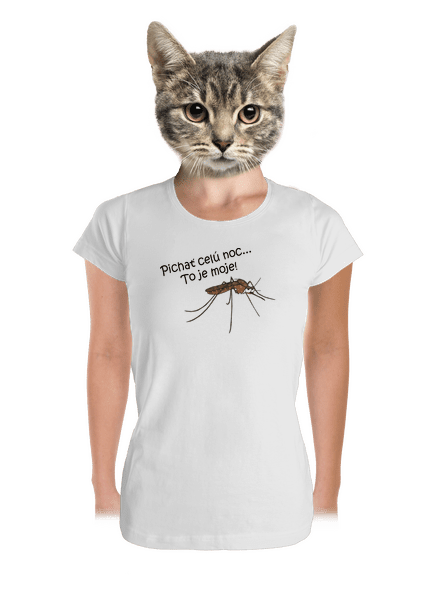 Komár s výdržou dámske tričko prémium White
