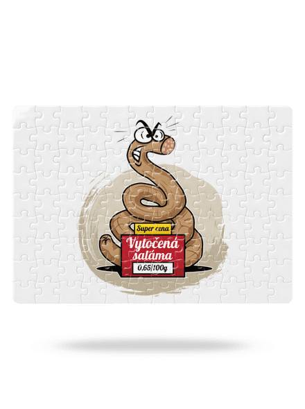Vytočená saláma puzzle White