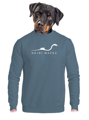 Nájdi mačku unisex mikina bez kapucne Nordic Blue