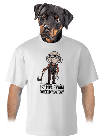 Neklidný bez piva unisex tričko oversized White