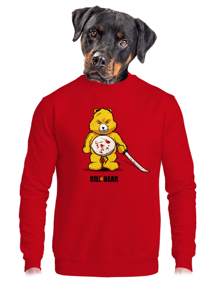 Killer bear unisex mikina bez kapucne Red