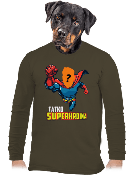 Tatko superhrdina pánske dlhý rukáv Urban Khaki