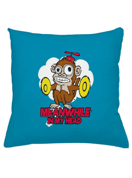 Monkey in my head vankúš Blue Turquoise