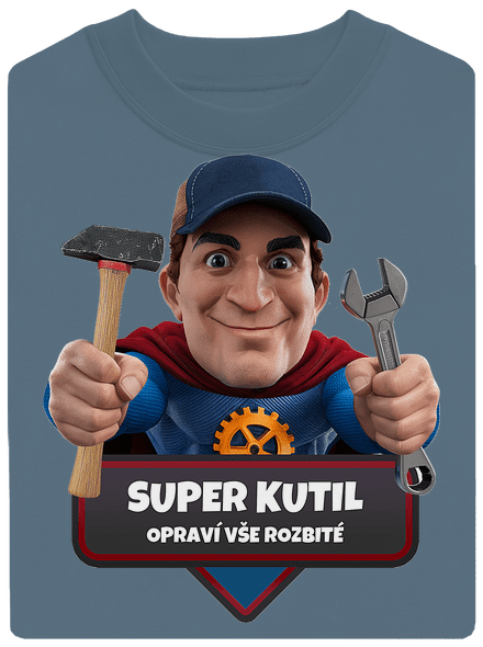 Super otec unisex mikina bez kapucne Nordic Blue