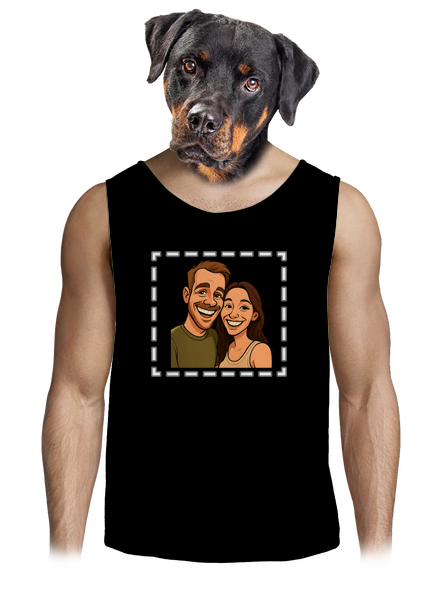 Karikatúra z vlastnej fotky pánske tielko Black