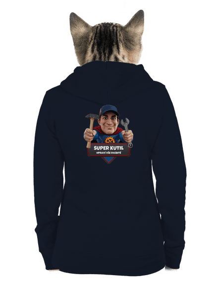 Super otec dámska mikina na zips Navy Mal