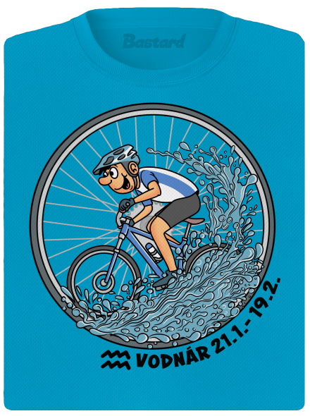 Cyklistický horoskop: Vodnár dámske športové tričko Blue Atol