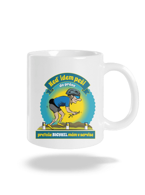 Závislosť na bicykli klasický hrnček White