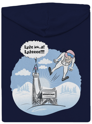 Lyže pánska mikina na zips Navy