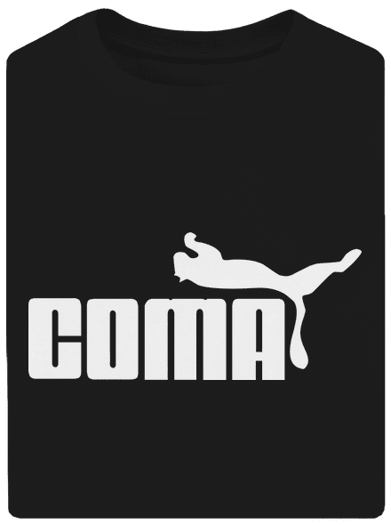 Coma unisex tričko oversized Black