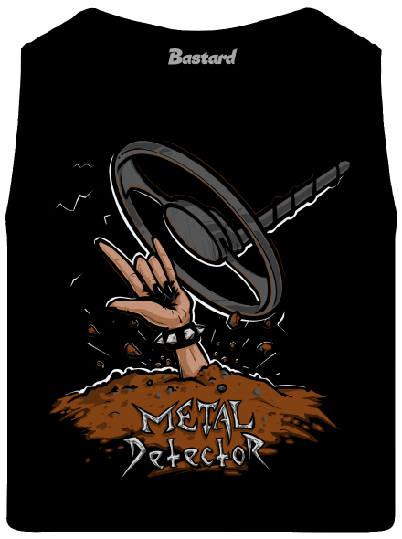Metal detector pánske tielko Black