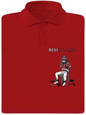 DeviAnt-man pánska polokošeľa Red Mal