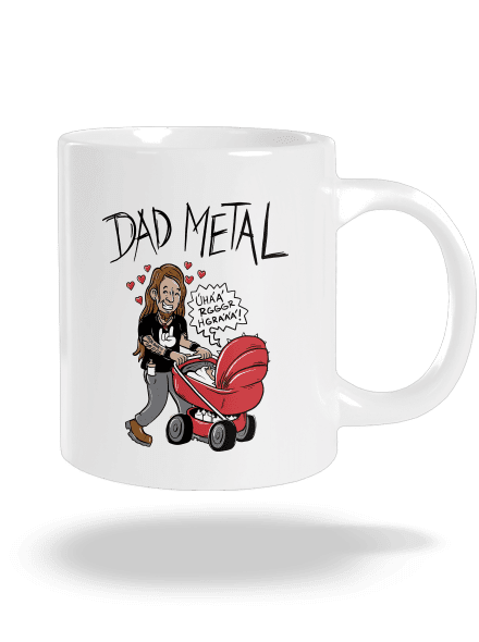 Dad metal veľký hrnček White