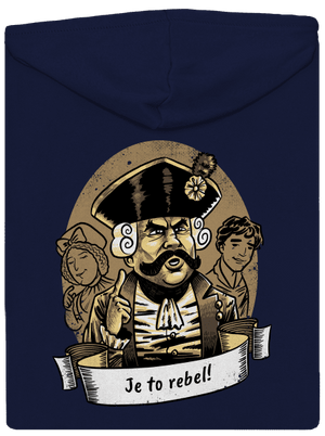 B14: S čerty nejsou žerty pánska mikina na zips Navy