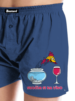 Skočím si na víno pánske trenky Blue