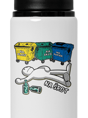 Tříděný odpad flaša na vodu White