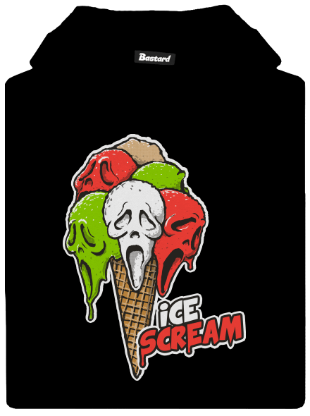 Ice Scream detská mikina klokanka Black