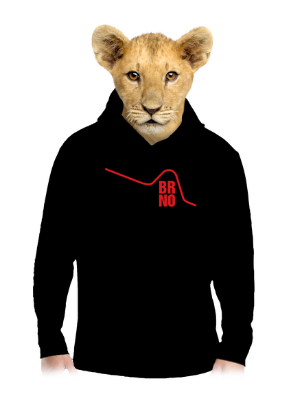 Brno detská mikina klokanka Black