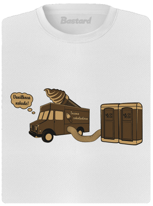 Točená čokoládová dámske športové tričko White