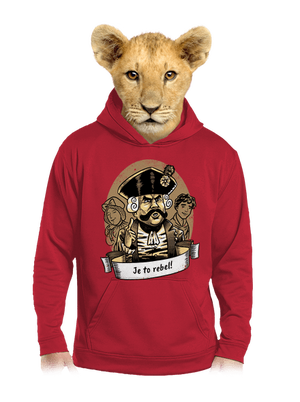 B14: S čerty nejsou žerty detská mikina klokanka Fire Red