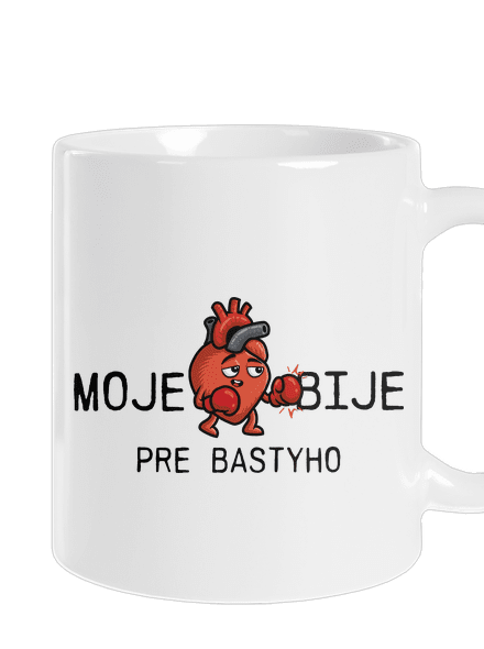 Moje srdce bije klasický hrnček White