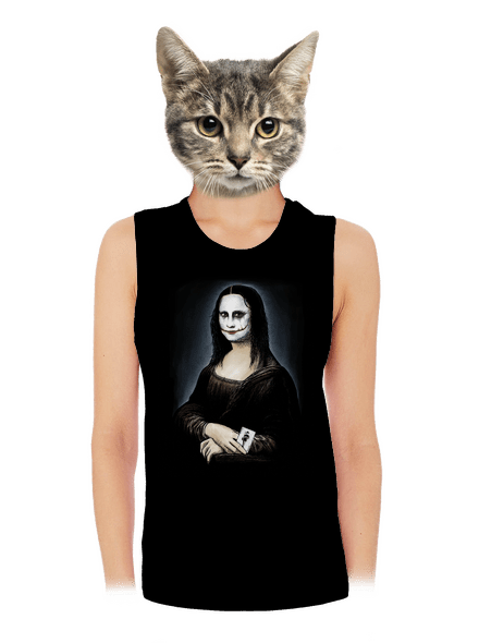Mona Joker Lisa dámske tielko voľné Black