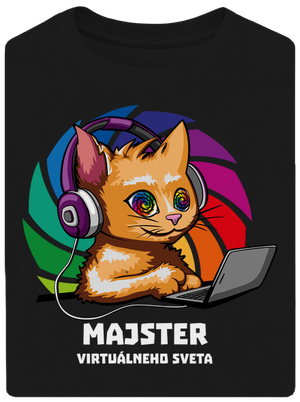 Majster virtuálneho sveta unisex tričko oversized Black