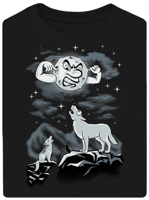 Vlčia ária unisex tričko oversized Black