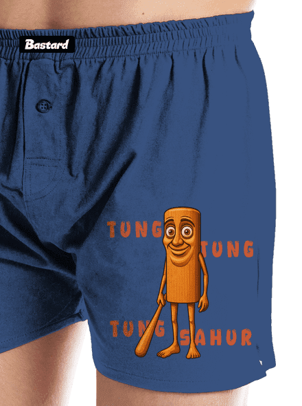 Tung Tung Tung Sahur – Italian Brainrot pánske trenky Blue