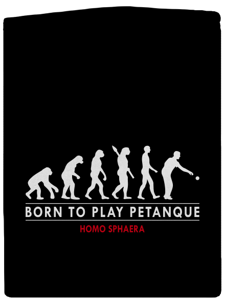 Born to play petanque pánska mikina na zips Black