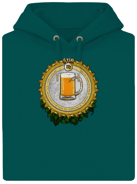 Pivný horoskop: Škorpión unisex mikina premium Emerald Green