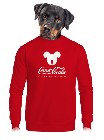 Coma Coala unisex mikina bez kapucne Red
