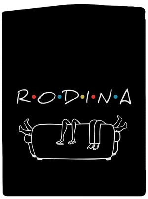 Rodina pánska mikina na zips Black