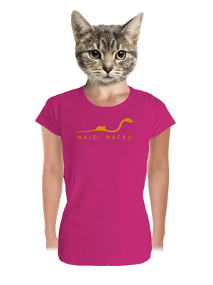 Nájdi mačku dámske tričko prémium Magenta