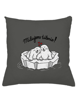 Milujem túlenie vankúš Gray Pol
